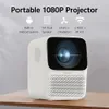 Systeem Wanbo T2 Max-projector Draagbare mini-thuisbioscoopprojector LCD Bluetooth-ondersteuning 1080p Verticale correctie Full Hd-projector