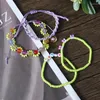 Braccialetti con ciondoli HI MAN Perlina verde chiaro Bracciale con perla intrecciata viola Bracciale con conchiglia Regali donna 4 pezzi/set Set fatto a mano della Boemia all'ingrosso