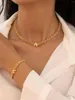 Collana Orecchini Set Moda Mrs Gioielli Bracciale in lega di zinco con decorazioni per lettere per accessori Hiphop Punk Gif per feste