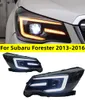 مصباح الرأس لـ Subaru Forester الأمامي 2013-20 16 ترقية التصميم LED أضواء النهار Drl Turn Signal Beam High Beam