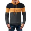 Sudaderas con capucha para hombre Sudadera con capucha reflectante Otoño e Invierno Color a juego a cuadros colorido suéter delgado con capucha zapatilla de casa interior