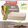Louça descartável 50 pcs 14 polegadas bandejas Eco-friendly grande papel cana-de-açúcar filber para pratos de festa compostáveis