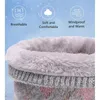 Bandanas Double-Layer Knitted Scarf Trendy Thick Fleece Lined Circle Loop Scarves Windproof Neck Warmer For Women & Men