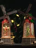 Statuette decorative Y Il mulino a vento di Natale può far girare il cumulo di neve Vecchio carillon Casa sull'albero Regalo di compleanno per bambini Sfera di cristallo