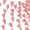 Dekoracja imprezowa 20-48pcs 10/30 m Red White w paski wiszące flagi Banner Karnawał Trójkąt ścienny