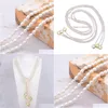 Beaded Necklaces Guaiguai Jewelry 3 Strands Natural Ctured White Rice Pearl Lariat Long Sweater Chain Necklace Handmade For Women Real Dhpaa