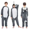 Kigurumi Dragon Onesies pour enfants Cosplay Costumes hiver chaud flanelle dinosaure pyjamas mignon vêtements de nuit combinaisons enfants pyjamas 240103