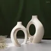 Вазы в европейском стиле, керамическая ваза, комбинированная ваза, креативный белый минималистичный высококачественный домашний декор, набор цветов