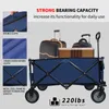 Utility Collapsible Folding Wagon Cart Heavy Duty Foldable, Beach Wagon