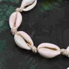 Charme Pulseiras Cowrie Shell Pulseira Praia Bangle Cadeia Calçado Branco Banda Pés Franja