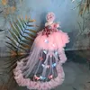 Girl Dresses Sparkly Sequin Baby Dress Princess Handmade Birthday Poshoot Toddler Baptism Christmas Gown Big Bow Tail