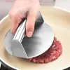 Burger Press rostfritt stål Nonstick Kött Beef Grill Round Square Hamburger Smasher för Patty Maker Barbecue Cooking Supplies 240103