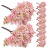 Decorative Flowers 10pcs Artificial Cherry Blossom Trees Mini Lifelike Tree Flower For Pot Micro Landscape Home Decoration