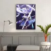Genshin Impact – affiche d'art auto-adhésive, autocollant Kraft rétro, peinture de décoration rétro pour salle et Bar, DIY bricolage, 240104