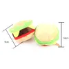 Dog Toys Tuggar söta plysch Dog Toys Creative Burger Funny Toy Interactive Squeaky Chew Bite Toy Pet Accessories Supplies Hamburg/Ice Cream/Pizza