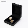 Square Steampunk Gear Cufflinks Lepton Watch Mechanism Cuff links for men Business wedding cufflinks Relojes gemelos 240104