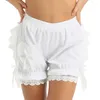 Women's Shorts Vintage Lace Lolita Style Short Pants Women Bloomers Latern Pumpkin Layered Ruffles High Elastic Waist Underskirts