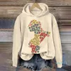 Lady Cartoon Gedrukt Sweatshirt Met Lange Mouwen 2024 Dames Hoodies Winter Dames Jumper Fleece