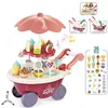 Montessori Toy Ice Cream Machine Zagraj w Tolley Candy Candy z lekkim zabawą supermarket domowy