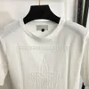 ontwerper gebreid t-shirt dames merkkleding voor dames zomertops mode vijfpuntige ster logo damesshirt met korte mouwen Jan 04