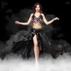 Scena noszona kobietę tańca tańca taneczna profesjonalny strój 2PCS Oriental Costume Bra i spódnice DN9417