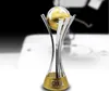 Verzamelbare goudverzilverde hars Club World Trophy Soccer Crafts Cup voetbalfans voor collecties en souvenirs Grootte 41,5 cm