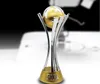 Trophée du monde du Club en résine plaqué or et argent, coupe artisanale de football, Fans de football pour Collections et souvenirs, taille 41.5cm