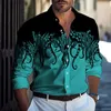 Men's Casual Shirts Shirt Daily Gift Holiday Long Sleeve Mens Party T Dress Up Polyester Printed Brand