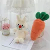 33/35CM Lovely Ins Easter Bunny Carrot Plush Toy Stuffed Animals White Bunny And Fresh Carrots Plushie Girls Toys Cartoon Birthday Gifts