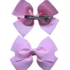 Hårtillbehör NCMAMA 2st Girl Grosgrain Bow Clip for Women Solid Double Ribbon Hairpin Child Barrettes Classic Headwear