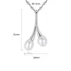 Collier Ultra Simple S925 en argent Sterling perle d'eau douce chaîne torsadée pendentif collier femmes européennes mode collier chaîne fête de mariage bijoux décontractés SPC