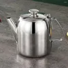 Bouteilles d'eau en acier inoxydable bouilloire petite théière de voyage à thé avec poignée pichet moderne pour la manche à la maison