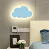 Lampada da parete Nuvola Soggiorno moderno Camera da letto per bambini Decoracion Luce a LED Habitacion Adolescente Apliques Lampara