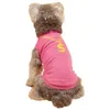 Odzież dla psa cienki naszyjnik sprężyna/letnia kamizelka poliestrowe ubrania zwierząt domowych kota misia koszulka bluza szczeniaka xs-l