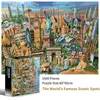 8060cm adultes 1500 pièces papier Puzzle peintures jouets réduisant le stress haute difficulté divertissement jouet cadeaux de noël 240104