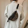 Women's Waist Bag High Quality Canvas Chest Pack Fashion Leopard Print Shoulder Fanny Female Autumn Trend Belt Bags 240103