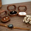 JEDZIONA POCHODY propozycja Pierścionka zaręczynowa ręcznie robione drewniane rustykalne pudełko z zamknięciem magnesów aksamitnych do przechowywania ślubnego