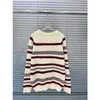 women sweater 23 CE designer strip sweater loose style contrasting striped knit sweater female top