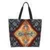 Shopping Bags Kabyle Carpet Amazigh Ornament Groceries Tote Bag Ethnic Geometric Canvas Shopper Shoulder Large Capacity Handbag