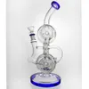 Hipster reciclador água bong grosso vidro bong grande 11.8 Polegada rosa roxo azul acento no bocal resistente waterpipe bongs tubos