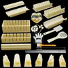 11PcsSet HeartRoundSquare Ferramentas de Sushi Molde de Arroz Japonês Bola Bolo Mold Maker Escova 50Pcs LuvasChopsticks 240103