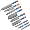 Keuken Koksmes Sets Damascus 67 Lagen VG10 JapaneseSharp Chef Santoku Utility Slagersmes Filet Hakmes Hars Hout H1174044