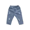 Garçons Jeans décontractés enfants Denim déchiré enfants pantalons enfant en bas âge fille automne vêtements 2 3 4 5 ans bébé sarouel Baggy 240103