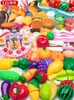 Pretend Play Set Plastic Food Toy DIY Cake Toy Cutting Fruit Vegetable Food Pretend Play Toys For Children Educational Gift 240104