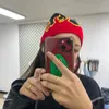 Berets VTG 90S Flame Beanie Knit Ski Hat Cap Rave Skate Grunge Mall Got Emo Y2K