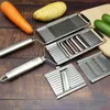 4 In 1 Shredder Cutter Stainless Steel Portable Manual Vegetable Slicer Easy Clean Grater with Handle Multi Purpose Kitchen Tool 240104