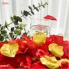 Kwiaty dekoracyjne 3000pcs sztuczny kolorowy ślub jedwabny płatki kwiatów róży romantyczne akcesoria do dekoracji imprezowej fałszywe płatek 7z