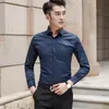 Herr Slim Fit No Iron Business Fashion Long Sleeve Shirt Luxury Top Quality Social Formal Shirts For Men All Seasons Clothing 240104