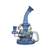 Peculiar Hookahs Glasbong Recycler Rauchwasserpfeife Dab Rig 21 cm Höhe mit 14 mm Gelenk