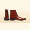 Hot Sale-Big 46Men PU Leatch-up Scarpe per uomini di alta qualità uomini vintage British Boots Autunno inverno plus size8621906